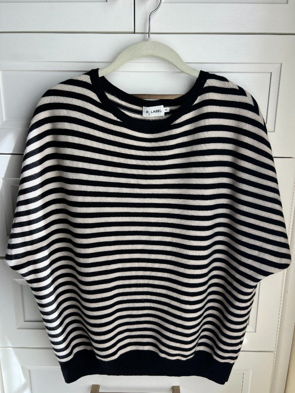 🖤 Reset Apparel Striped Crewneck Knit Top - Size S/M
